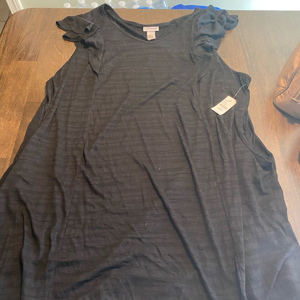 3X Black Catherines Bathing Suit Coverup Dress